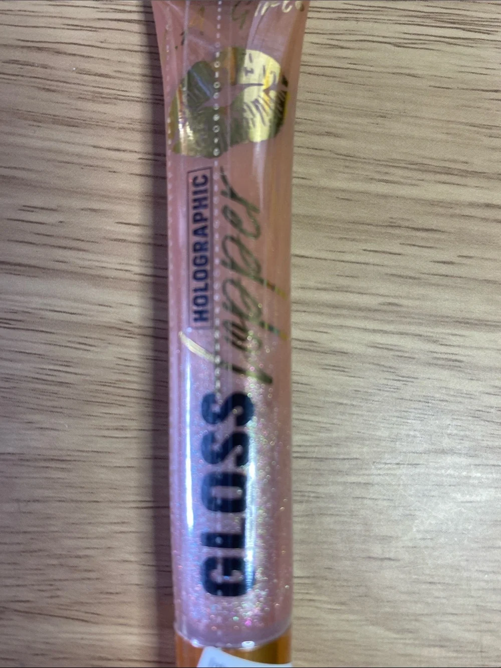 LA Girl Holographic Lip Gloss - Shimmery Peach Pink